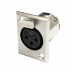 Conector Canon 3P Hembra Chasis AMPHENOL AC3FPZ