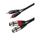 Cable Roxtone RACC170L2 2 Rca Macho A 2 Xlr Hembra 2 Metros