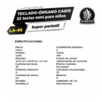 Teclado Casio Sa46 con 32 teclas mini para niños - Imagen 5