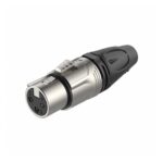 Conector XLR Hembra Roxtone RX3F-NT 3 Polos Niquelado