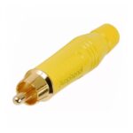 Ficha Conector RCA Macho Amphenol ACPR-YEL Color Amarillo