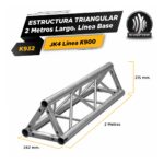 Estructura Triangular 240 X 240 Mm X 2 Mts Jk4 - Imagen 3