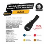 Ukelele Soprano Kahiro Sengon Marrón Oscuro Transparente - Imagen 6