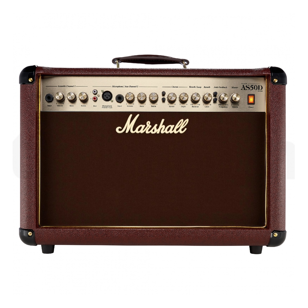 17326_4.jpg Amplificador Marshall Acoustic As50D Transistor Para Guitarra De 50W Color Marrón - Imagen 1