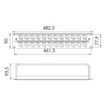 Panel de Rack Roxtone RACK2U24 – 2U con 24 orificios tipo D - Imagen 3