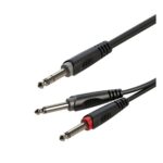 Cable Roxtone RAYC100L2 Plug Macho 6.3 St A 2 Plug Macho 6.3 Mn 2 Metros