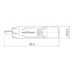 Par De Fichas Conectores RCA Macho Roxtone RF2C-NG Niqueladas - Imagen 3