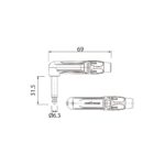 Ficha Conector Plug 6.5 Mono 90 Grados Roxtone RJ2RP-NN - Imagen 2