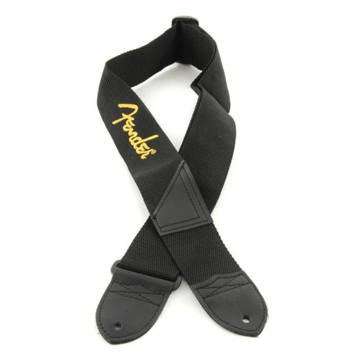 21301_4.jpg Correa Negra Fender De Polyester De 2 C/Logo Amarillo - Imagen 1