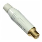 Ficha Conector RCA Hembra Amphenol ACJR-WHT Color Blanco