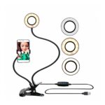 Anillo De Luz Para Selfies Con Clip Botonera Y Base Maleable - Imagen 5