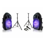 Combo Bafles XP Audio Bafle Activo + Bafle Pasivo con Trípodes - Imagen 4