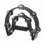 Pandereta Quicktension Negra Medialuna Doble Sonaja