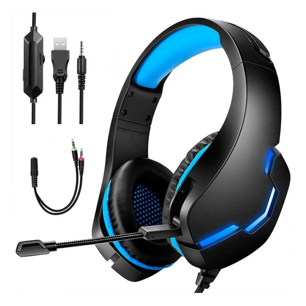 29778_4.jpg Auriculares Gamer Chic Azul j10 - Imagen 1