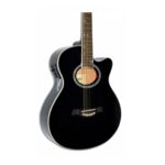 Guitarra Electroacústica Leonard La364 Negra Corte Eq - Imagen 2