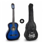 Guitarra Clásica Smith Azul Sunburstst Funda Incluida - Imagen 3