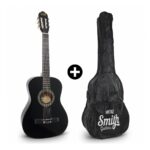 Guitarra Clásica Smith Negra Funda Incluida - Imagen 3