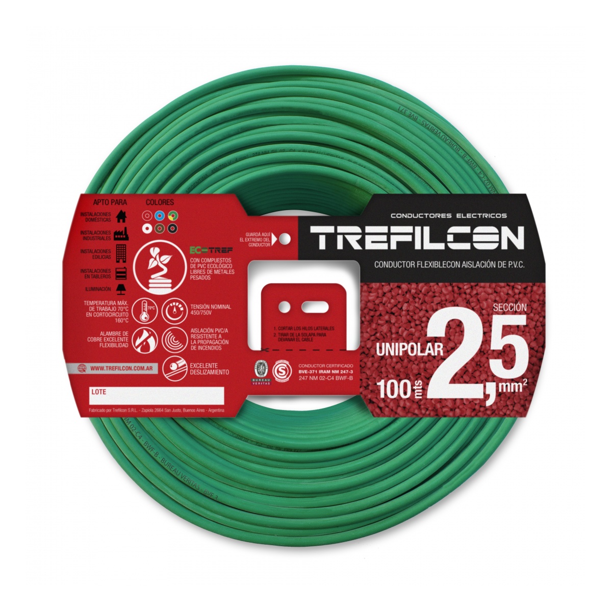 31680_4.jpg Cable 1X2.50 Mm Trefilcon Verde - Imagen 1