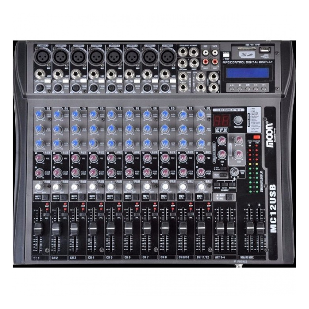 32192_4.jpg Mesa de Mezcla Analógica Moon MC12USB - 12 Canales con USB - Imagen 1