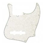 Pickguard Blanco Perlado Para Bajo Electrico Jazz Bass