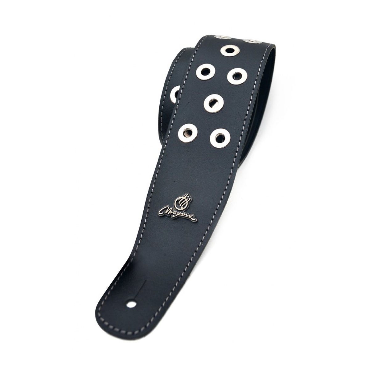 33283_4.jpg Correa Magma Ojal Acero Nickel Cuero Negro - Imagen 1