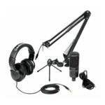 Pack Audio-Technica AT2020USB+PK + ATH-M20X + Soporte Boom + Cable Xlrf-Xlrm 3M