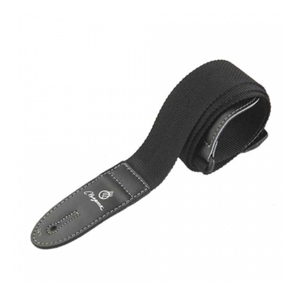 3547_4.jpg Correa Lisa Magma De Polipropileno Negro Con Logo Para Bajo - Imagen 1