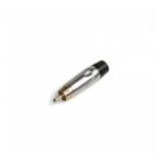 Ficha Conector RCA Macho Arwen RCA-AE-PN Metalico Negro