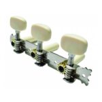 Clavijero Redtone Cromado con paleta blanca para guitarrra clasica