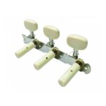 Clavijero Redtone Cromado con paleta blanca para guitarrra clasica - Imagen 3