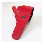 Correa Forrada Cuero Rojo Logo Metal