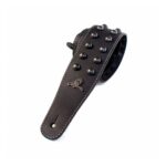 Correa Tacha Red. Negra Cuero Negro C/ Logo