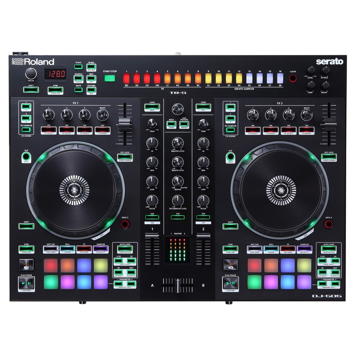 41446_4.jpg Controlador Roland DJ505 de 2 Canales, Serato DJ Pro y Serato DJ Toolkit - Imagen 1