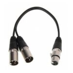 Cable de 2 Canon Macho a 1 Canon Hembra Studio Z ZPYXLRFXLRMD1 Balanceado 30cm