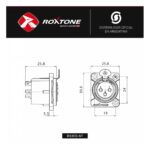 Chasis Hembra Xlr Roxtone RX3FD-NT Niquelada - Imagen 4