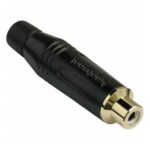 Ficha Conector RCA Hembra Amphenol ACJR-BLK Color Negro