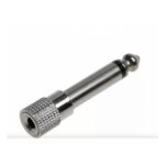 Adaptador Plug 6.5 Mono a Jack Miniplug 3.5 Hembra Mono Metalico Arwen AU1 MET