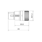 Ficha Roxtone LX3F Xlr Hembra Giratorio De Perfil Bajo - Imagen 2