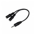 Cable Adaptador 3,5 4 Polos Macho / 2   3,5 4 Polos Hembra