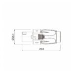 Ficha Roxtone RS4F-N Speakon Macho - Imagen 4