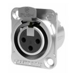 Conector XLR-3 Chasis Hembra Metálico