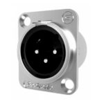 Conector XLR-3 Chasis Macho Metálico