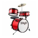 Batería para niños Stagg 3 Cuerpos, Color Rojo Metalizado