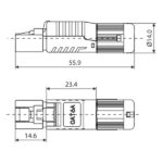 Ficha de Red UTP Roxtone RJ45C6A-MH - Imagen 2