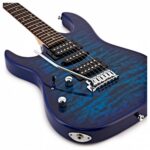 Guitarra Eléctrica Ibanez GRX70QAL-TBB, Transparent Blue Burst, P/zurdo - Imagen 2