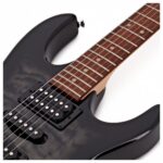 Guitarra Electrica Ibanez GRX70QATKS, Transparent Black Sunburst - Imagen 4