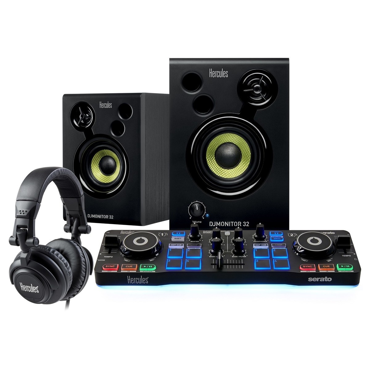 55052_4.jpg Kit Hercules Dj Starter Kit Incluye Controlador Dj Starlight, Monitores y Auriculares - Imagen 1