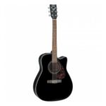 Guitarra Electroacustica Yamaha FX370CBL con Corte, Negra