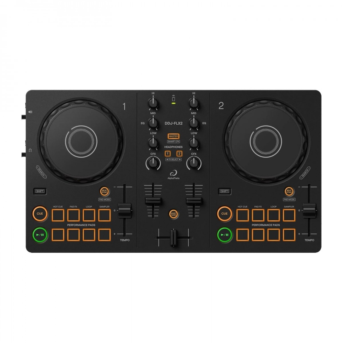 60047_4.jpg Controlador DJ Alpha Theta DDJ-FLX2, 2 Canales, Interfaz Integrada, Rekordbox, USB-C - Imagen 1