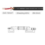 Cable Plug Macho Stereo a Miniplug Macho Stereo de 1.5 Metros Roxtone SACC280L1.5 - Imagen 2